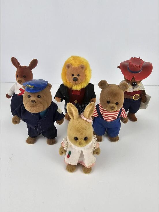 Tonka Other - Collection 1980s Tonka Maple Town Character Figure Set Bulldog Rabbit Lion Wolf